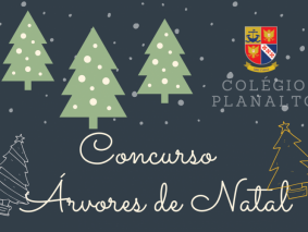 Verde Árvores e Neve Arte Natalícia Postal