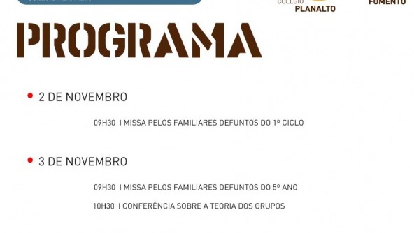 Planalto - Calendário de novembro